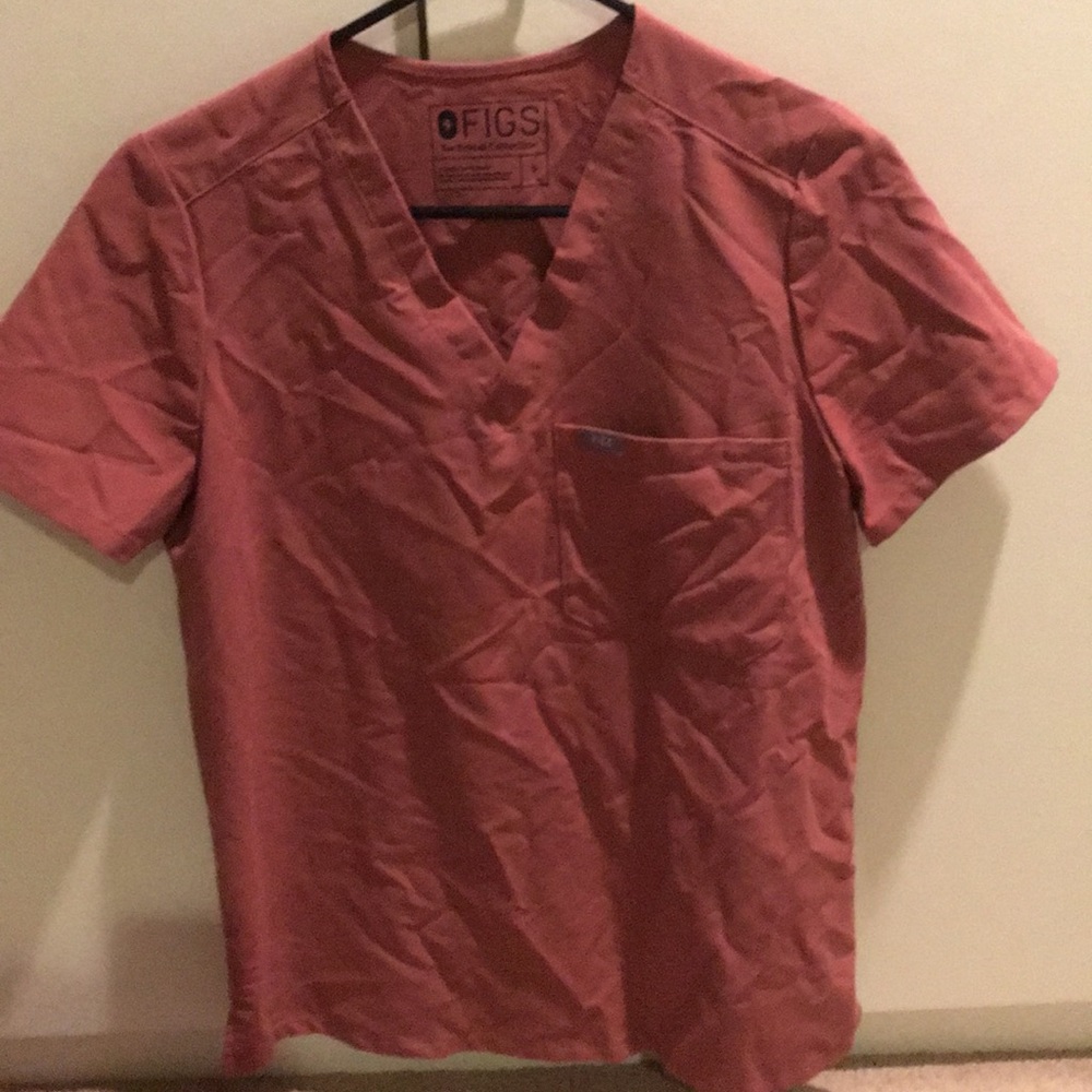 FIGS Catarina mauve scrub top small